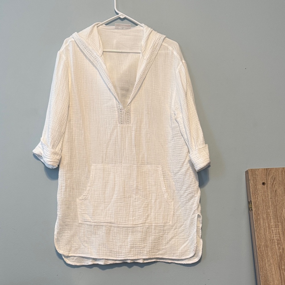 La Blanca Swim Hooded Pullover White